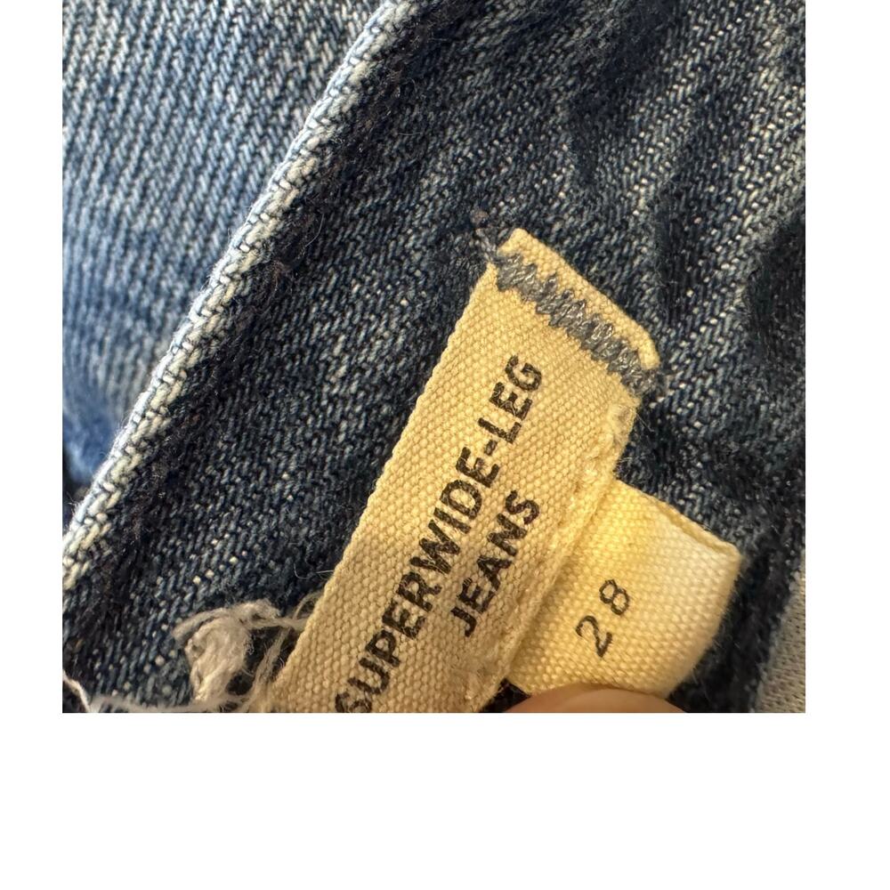 Madewell Women's Curvy Super Wide-Leg Jeans Billings Wash Airy Denim Size 28 NWT - Picture 6 of 10